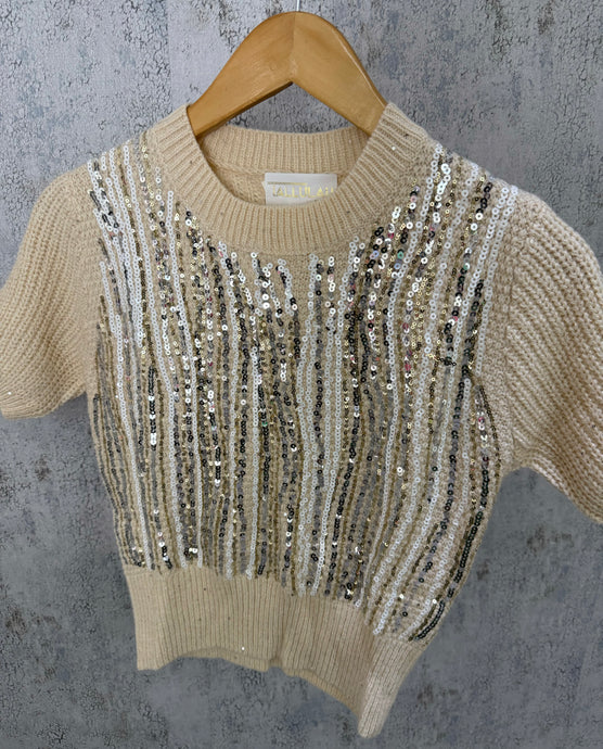 Sequin Knit Sweater Top