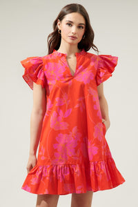 Maylene Floral Ruffle Shift Dress