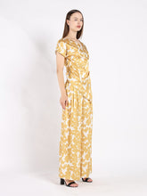 Load image into Gallery viewer, GRACIA-Floral Satin Wrap Top &amp; Pant Set