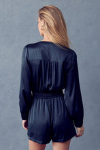 Load image into Gallery viewer, Flap Pockets Utility Satin Romper