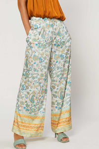 Jenn's Paisley Print Wide Leg Pants