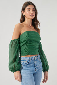 Dreya Ruched Off the Shoulder Top