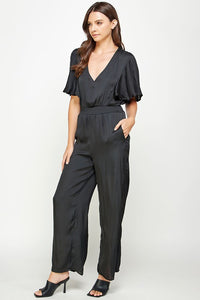 Cape Short Sleeve Jumpsuit