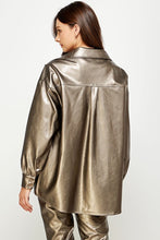 Load image into Gallery viewer, Oversized Faux Leather Shacket