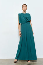Load image into Gallery viewer, Sleeveless Draped Scarf-Neck Jumpsuit