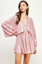 Load image into Gallery viewer, Metallic Shirred Romper