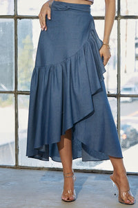 Classic Denim Wrap Around Skirt