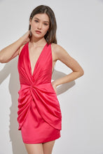 Load image into Gallery viewer, Front Twist Halter Dress