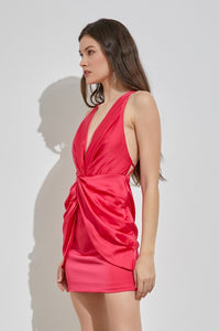 Front Twist Halter Dress