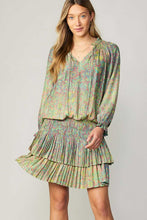 Load image into Gallery viewer, Best Seller Floral Long Sleeve Pleated Mini Skirt Dress