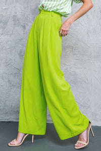 Pleated Wide Leg Pants