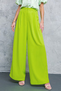 Pleated Wide Leg Pants