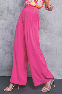 Wide Leg Pleated Pants