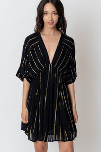 Metallic Stripes Kimono