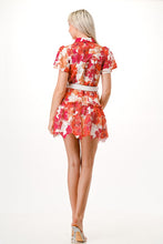 Load image into Gallery viewer, Floral Print Crochet Short Dress