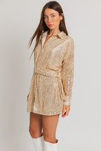 Load image into Gallery viewer, Sequin Shirt Dress