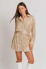 Load image into Gallery viewer, Sequin Shirt Dress