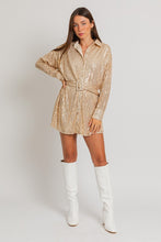 Load image into Gallery viewer, Sequin Shirt Dress