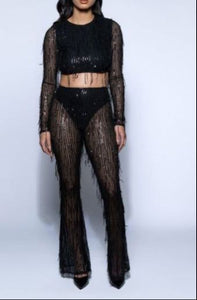 Sheer Sequin Matching Set