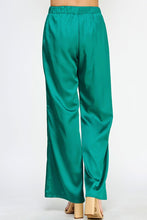 Load image into Gallery viewer, Front Pleat Wide Leg Satin Pants