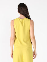 Load image into Gallery viewer, GRACIA-Crew Neck Sleeveless Side GoldenButton Design Top &amp; Pant Set