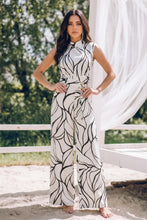 Load image into Gallery viewer, Abstract Black &amp; White Jumpsuit