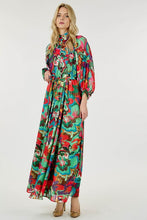 Load image into Gallery viewer, Whimsical Abstract Floral Print Bubble Sleeves Dress