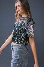 Load image into Gallery viewer, Bubble Sequins Short Top