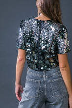 Load image into Gallery viewer, Bubble Sequins Short Top