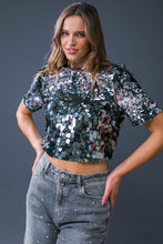 Load image into Gallery viewer, Bubble Sequins Short Top