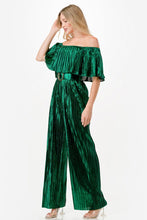 Load image into Gallery viewer, Metallic Off Shoulder Jumpsuit