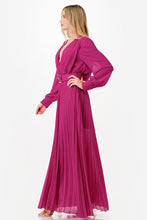 Load image into Gallery viewer, Pleated Maxi Dress with Belt