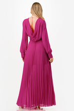 Load image into Gallery viewer, Pleated Maxi Dress with Belt