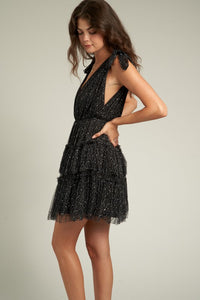 Tulle Glitter Mini Dress