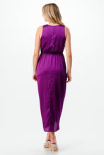 Load image into Gallery viewer, Satin Midi Dress with Center Slit