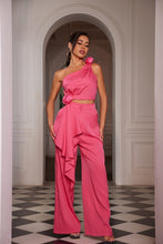 Load image into Gallery viewer, Rose Detail Crop Top and Pants Set