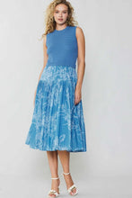 Load image into Gallery viewer, Sweater Woven Combo With Pleated Skirt Midi Dress