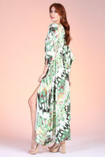 Load image into Gallery viewer, Digital Floral Kimono Maxi Dress