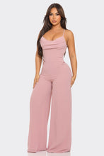 Load image into Gallery viewer, Drapped Neck Corset Jumpsuit