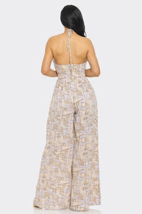 Tie Front Wide Leg Jumpsuit