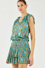 Load image into Gallery viewer, Paisley Printed Pleated Mini Skirt Dress