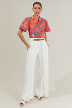 Load image into Gallery viewer, Baila Floral Split Neck Top