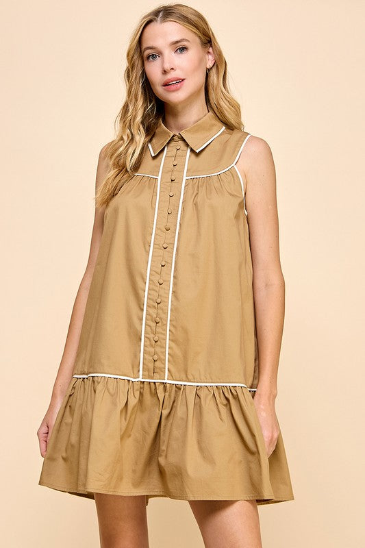 Collard Buttoned Down Dress