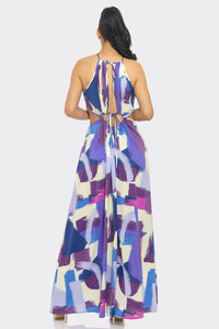 Abstract Cutout Maxi Dress