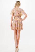 Load image into Gallery viewer, Floral Print Mini Dress with Belt