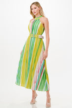 Load image into Gallery viewer, Multi Color Pleated Midi Dress