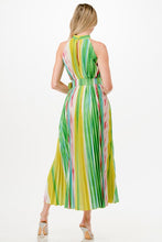 Load image into Gallery viewer, Multi Color Pleated Midi Dress