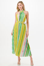 Load image into Gallery viewer, Multi Color Pleated Midi Dress