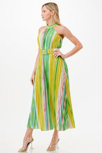 Load image into Gallery viewer, Multi Color Pleated Midi Dress