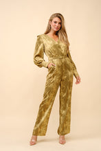 Load image into Gallery viewer, Acid Wash Satin Belted Jumpsuit
